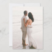 水ミニマル色ビーチ結婚式招待状 招待状 (裏面)