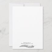 水ミニマル色フェザーリハーサルディナー招待状 招待状 (裏面)