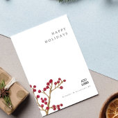 水ミニマル色ベリーモミ企業のクリスマス 招待状