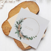 水ミニマル色植物性クリスマスリース シーズンカード