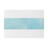 水ミニマル色海ブルー結婚ズ 招待状ベリーバンド (裏面例)