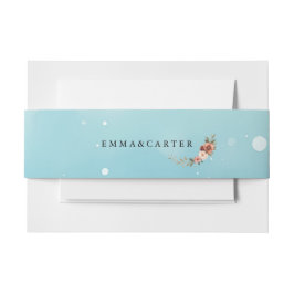 水ミニマル色海ブルー結婚ズ 招待状ベリーバンド