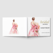 水ミニマル色結婚ブライダルシャワー ゲストブック (全面)