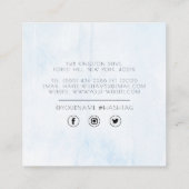 水ミニマル色 スクエア名刺 (裏面)