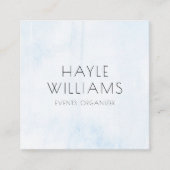 水ミニマル色 スクエア名刺 (正面)