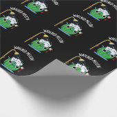 水メロンスイカおもしろいープンダークBG ラッピングペーパー (角)