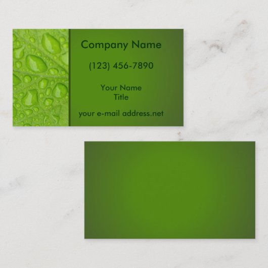 水モダンが青葉を滴る 名刺 (正面/裏面)