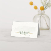 水モダンエレガント彩植物青葉 プレイスカード (正面)