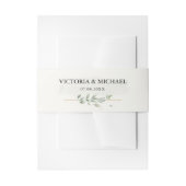 水モダンエレガント彩植物青葉 招待状ベリーバンド (正面例)