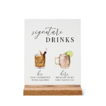 水モダンエレガント色のシグネチャードリンク