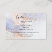 水モダンエレガント色の緑の気にキャンドル 名刺 (裏面)