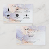 水モダンエレガント色の緑の気にキャンドル 名刺 (正面/裏面)