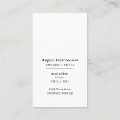 水モダンエレガント色の緑 名刺 (裏面)