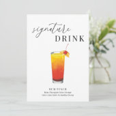 水モダンエレガント色の署名ドリンク記号 (スタンド正面)