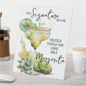 水モダンエレガント色の署名ドリンク記号 台座サイン (インサイチュ)