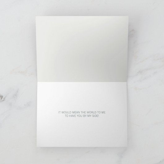 水モダンエレガント色の花嫁の提案 カード (内部)