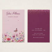 水モダンエレガント色イヤリング表示カード (正面&裏面)