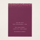 水モダンエレガント色イヤリング表示カード (裏面)