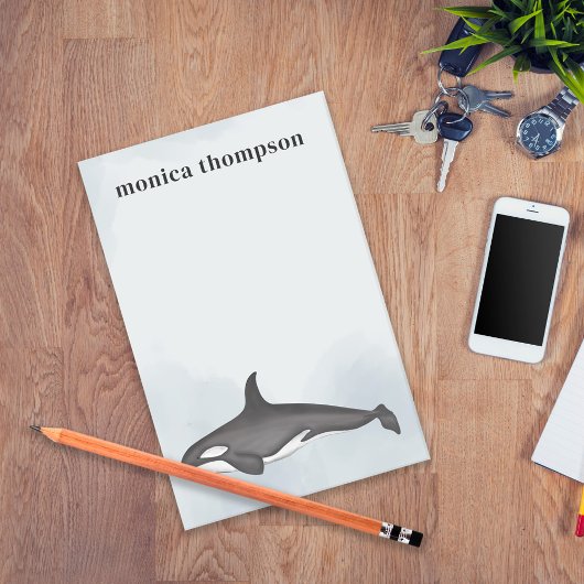 水モダンエレガント色オルカキラークジラ ポストイット