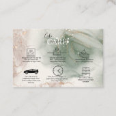 水モダンエレガント色グリーンと金ゴールドケーキ気に 名刺 (正面)