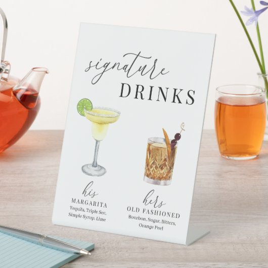 水モダンエレガント色シグネチャー飲料ペデスタ 台座サイン (インサイチュ)