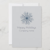 水モダンエレガント色スノーフレークホリデーパーティー 招待状 (裏面)