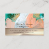 水モダンエレガント色スプラッシュロイヤリティカード ロイヤリティカード (裏面)