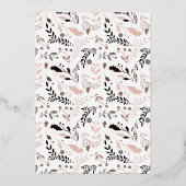 水モダンエレガント色ハッピーホリデーズノンフォト 箔シーズンカード (裏面)