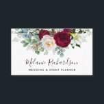 水モダンエレガント色バーガンディフローラ緑 名刺<br><div class="desc">水モダン色ブルゴーニュのフローラ緑化のビジネスエレガントカードは、牡丹、ユーカリ離れの他の美しい緑を含む。</div>