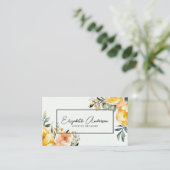 水モダンエレガント色フローラインテリア設計者 名刺 (スタンド正面)