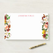 水モダンエレガント色フローラテンプレート花 ポストイット (デスク)