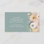 水モダンエレガント色フローラ 名刺 (裏面)