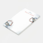 水モダンエレガント色ミニマル青カニ ポストイット (アングル)