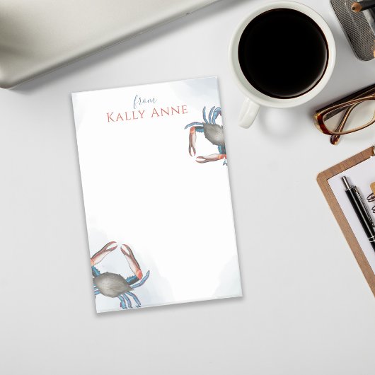 水モダンエレガント色ミニマル青カニ ポストイット