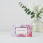 水モダンエレガント色（ばちゃばちゃ）跳ねるプロフェッショナル 名刺 (スタンド正面)