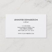 水モダンエレガント色（ばちゃばちゃ）跳ねるプロフェッショナル 名刺 (裏面)