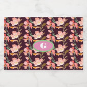 水モダンエレガント色 スパークリングワインラベル (シングルラベル)