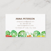 水モダンエレガント色Nasturtium花 名刺 (裏面)