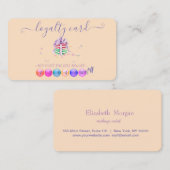 水モダンカッコいい色マカロンロイヤリティカード ロイヤリティカード (正面/裏面)