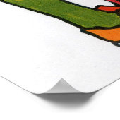 水モダンカラフル色のトウTouchストレッチ ポスター (角)