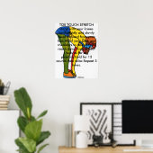 水モダンカラフル色のトウTouchストレッチ ポスター (ホームオフィス)