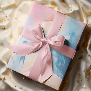 水モダンカラフル色パターン ラッピングペーパー