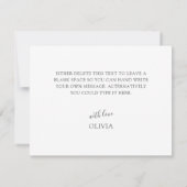 水モダンカラフル色フローラありがとう サンキューカード (裏面)