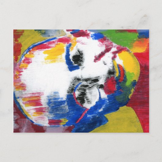 水モダンカラフル色マハトマガンジハガキ ポストカード (正面)