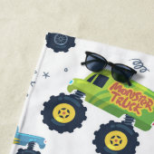 水モダンカラフル色モンスターカー ビーチタオル (インサイチュ)