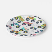 水モダンカラフル色モンスターカー ペーパープレート (アングル)