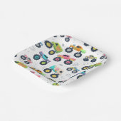 水モダンカラフル色モンスターカー ペーパープレート (傾斜あり)