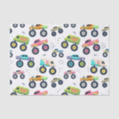 水モダンカラフル色モンスターカー 薄葉紙 (正面)