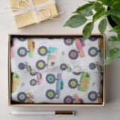 水モダンカラフル色モンスターカー 薄葉紙 (ギフト)