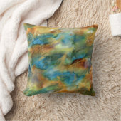 水モダンカラフル色抽象芸術アート クッション (ブランケット)